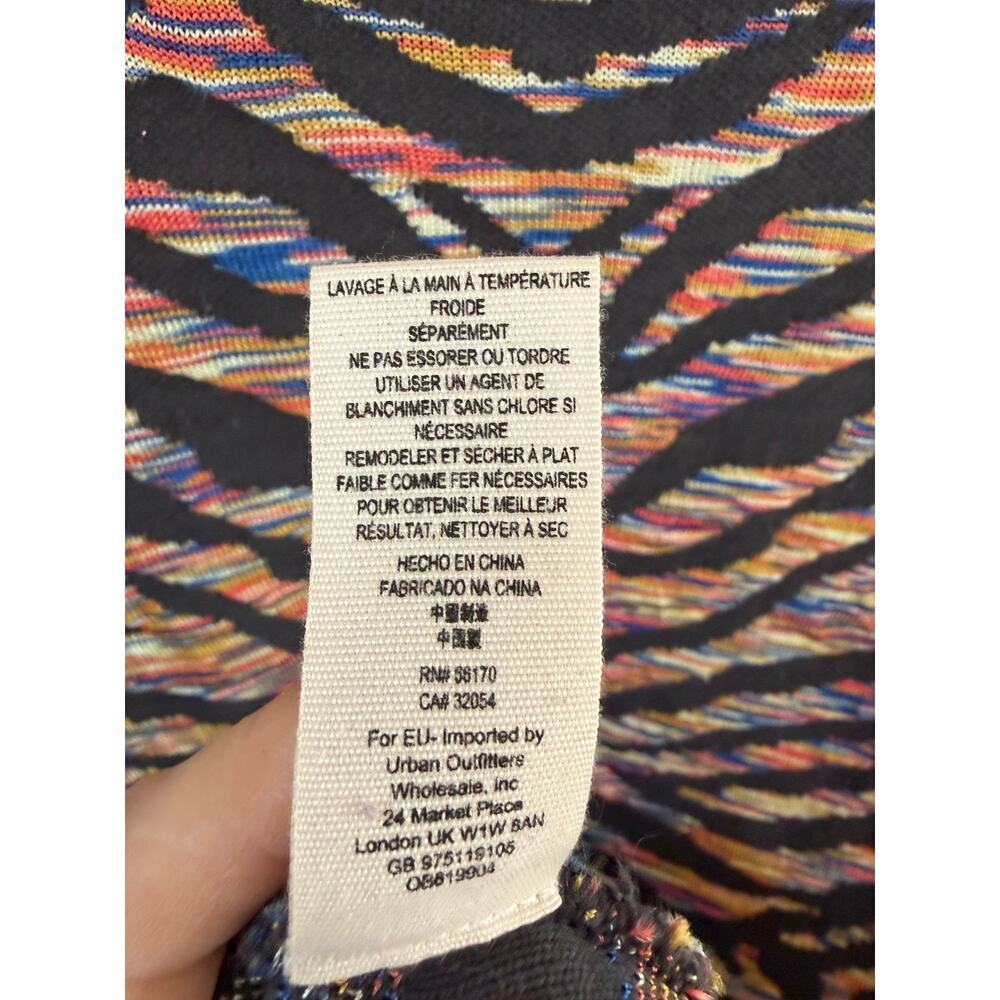 Free People Multicolor Zebra Knit Bodycon Dress Size S - Picture 10 of 10